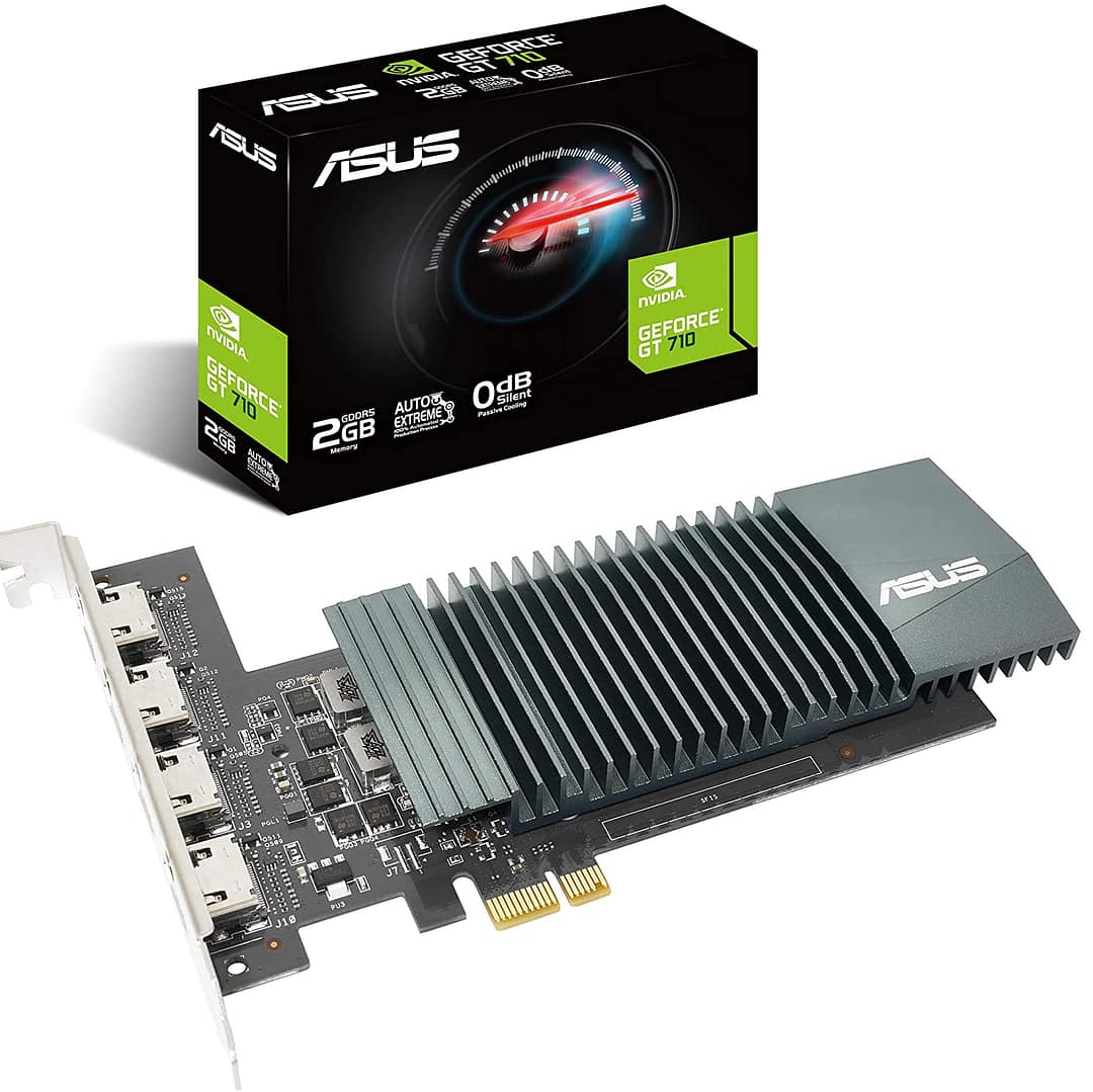 TARJETA VIDEO ASUS NVIDIA GT710/ 1GB 32 BIT/ GDDR5/ PCI EXPRESS 2.0/ DVI-D/ HDMI