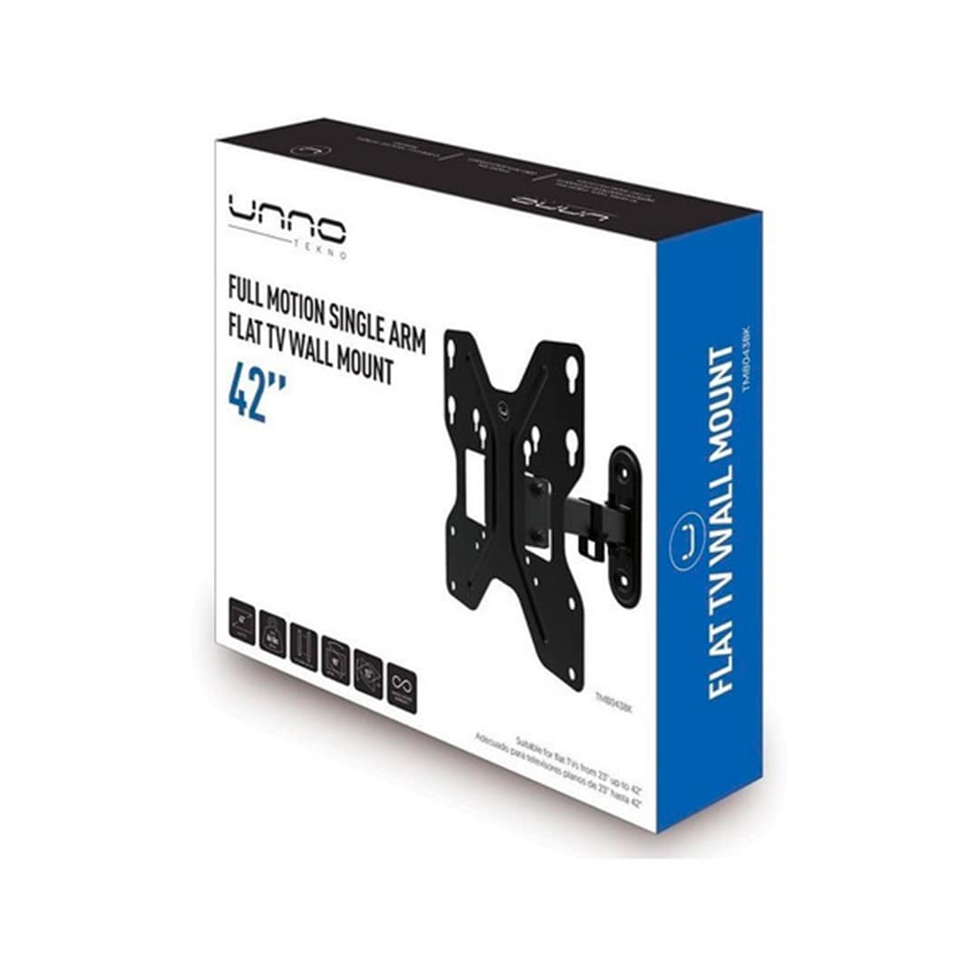 BASE PARED  UNNO TEKNO BRAZO  INCLINABLE GIRATORIO  TV 23" - 42"