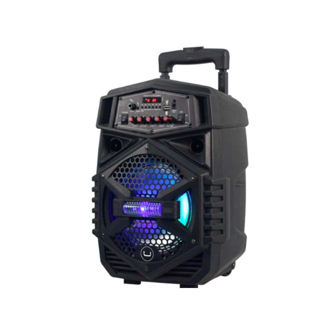 CORNETAS UNNO TEKNO SOUNDWAVE 3/ ALTAVOZ 8"/ 2.2AH/ 2100W/ C/MICROFONO -SP9403BK