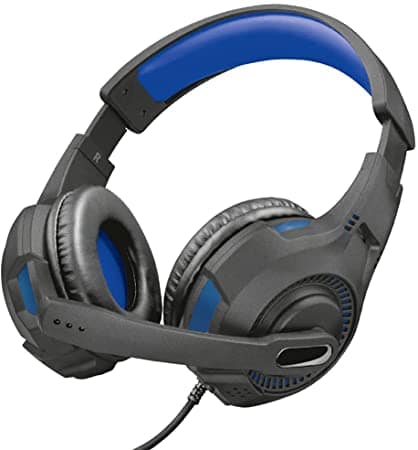 AUDIFONOS TRUST GAMING MICROFONO 3.5MM NEGRO AZUL - GXT 307B RAVU