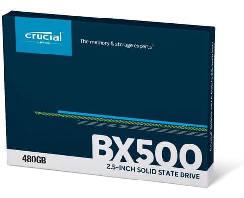 DISCO DURO SSD CRUCIAL - BX500 - 480GB 3D NAND SATA 2.5-INCH SSD - CT480BX500SSD1