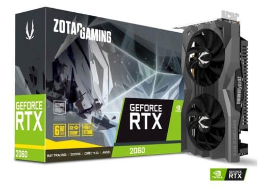 TARJETA VIDEO ZOTAC GEFORCE RTX 2060/ 6GB 192 BIT/ GDDR6/ PCIe X8/ DVI-D/ HDMI